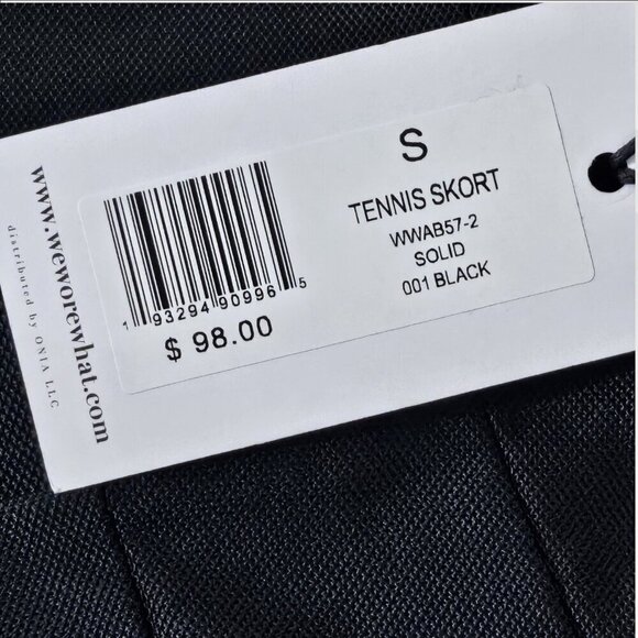 2/$50 WeWoreWhat Solid Black Pleated Tennis Skort Size S NWT - Picture 7 of 8